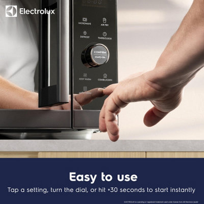 Electrolux Grey 26L Air Fryer Combination Microwave