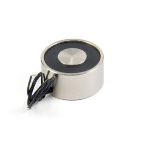 Electromagnet with M5 Mounting Hole for Door and Hatch Mechanisms - 40mm dia x 20mm thick - 25kg Pull - 8W/0.33A