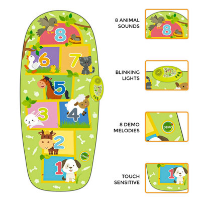 Electronic Animal Hopscotch Touch Musical Play Mat Educational Fun Toy ...