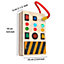 Electronic Busy Board with Switch Box - Montessori Kids Activity Board - Wooden Spaceship Control Panel & Colored LED Switches