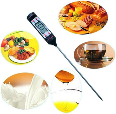 Electronic cooking thermometer with long probe LCD digital kitchen ...