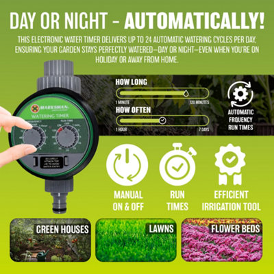 Electronic Garden Water Timer Hoselock Irrigation System Outdoor Summer