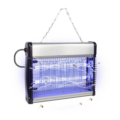 Electronic Insect Killer Zapper - 2 x 4.5W UV Tubes, Hanging Chain, Fly ...