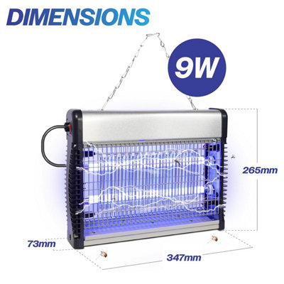 Electronic Insect Killer Zapper - 2 x 4.5W UV Tubes, Hanging Chain, Fly ...