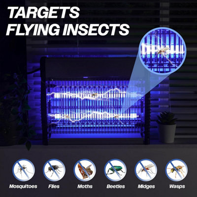 Electronic Insect Killer Zapper - 2 x 4.5W UV Tubes, Hanging Chain, Fly ...