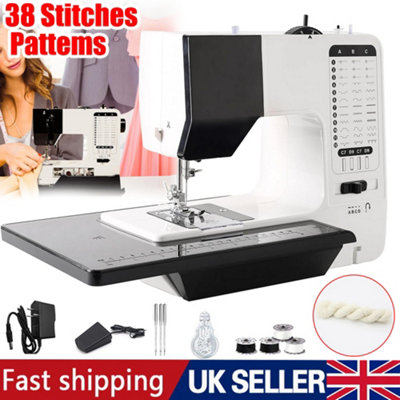 Electronic Sewing Machine 38 Stitches Computerized & Extension Table Household