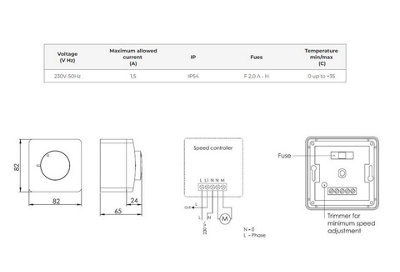 Electronic Speed Controller Regulator Ventilators Fan Switch