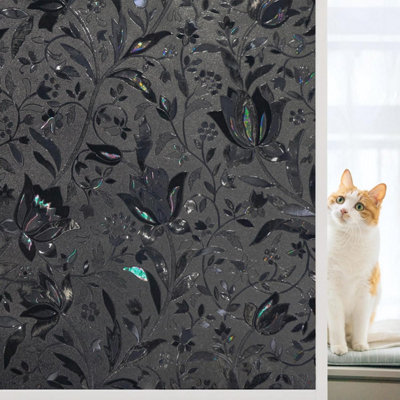 Electrostatic Window Film, Blackout, Anti-UV, Reusable, Privacy Window ...
