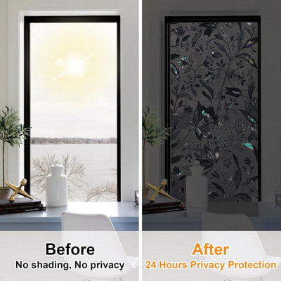 Electrostatic Window Film, Blackout, Anti-UV, Reusable, Privacy Window ...