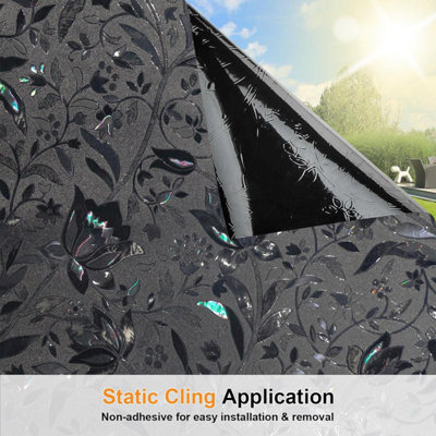 Electrostatic Window Film, Blackout, Anti-UV, Reusable, Privacy Window ...