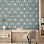 Elegance Bellflower Wallpaper Ochre & Green M66104