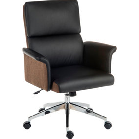 Elegance Medium Executive Chair Black with gas lift seat height and adjustable tilt