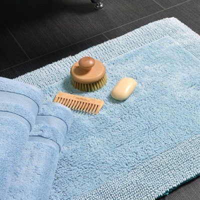 Elegance Reversible Heavyweight Bath Mat - Baby Blue - 3
