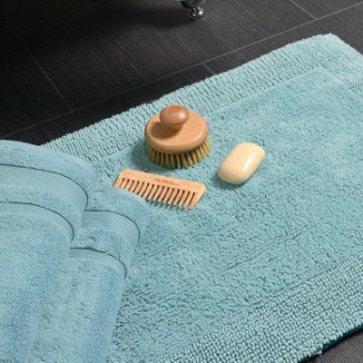 Elegance Reversible Heavyweight Bath Mat - Duckegg - 3
