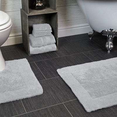 Elegance Reversible Heavyweight Pedestal Mat - Dove Grey - 3