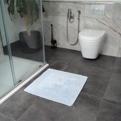 Elegance Reversible Heavyweight Shower Mat - Baby Blue - 4