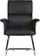Elegance Visitor Chair Black with stylish chrome frame