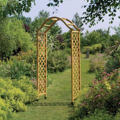 Elegance Wooden Arch Trellis - Tan