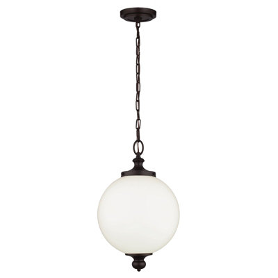 Elegant 1 Bulb Ceiling Pendant Light Fitting in Oil Rubbed Bronze with E27 LED Compatibility