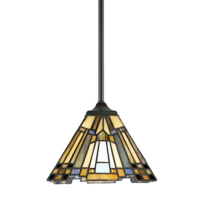 Elegant 1 Bulb Ceiling Pendant Light in Valiant Bronze - LED E27 Compatible