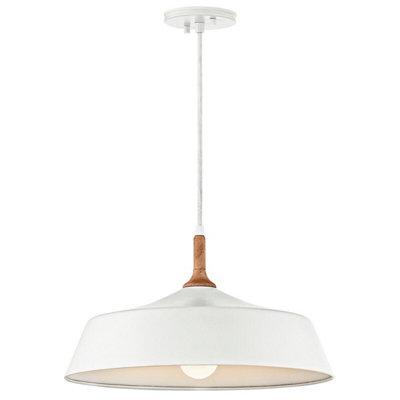 Elegant 1 Bulb White LED Ceiling Pendant Light Fitting E27 100W