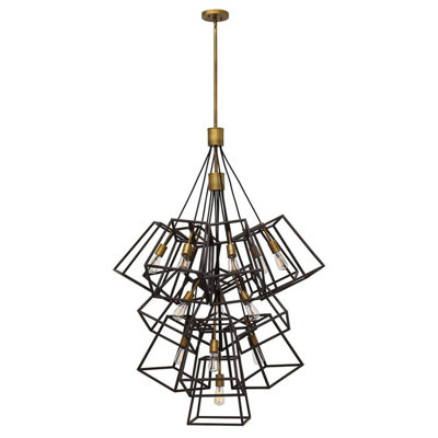 Elegant 13 Bulb Bronze Chandelier Pendant Light - LED E27 60W