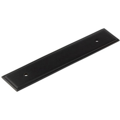 Elegant 140x30mm Black Backplate for Cabinet Handle - Kitchen Drawer Pull Handle