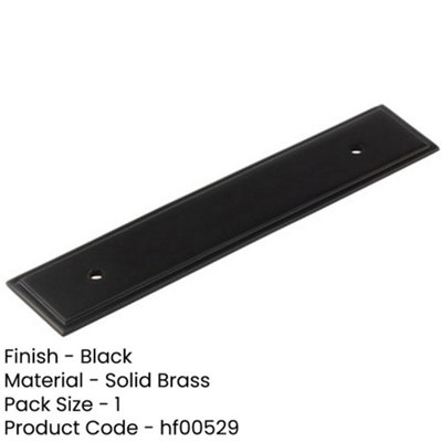Elegant 140x30mm Black Backplate for Cabinet Handle - Kitchen Drawer ...
