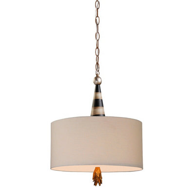 Elegant 2 Bulb Black Cream Gold Leaf Ceiling Pendant Light with LED E27 60W