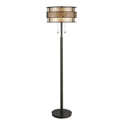 Elegant 2 Bulb Free Standing Floor Lamp in Renaissance Copper Finish