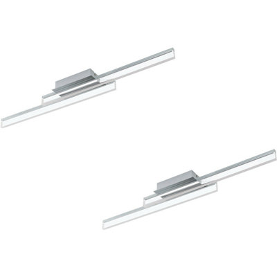 Elegant 2 Pack Chrome LED Ceiling Lights with Clear Plastic Shade