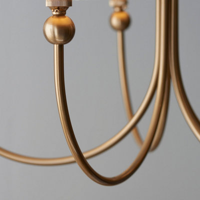 Elegant 2 Pack Hanging Ceiling Pendant Lights with Peachy Keen Shades in Brushed Aged Brass