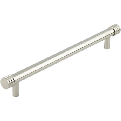 Elegant 224mm Polished Nickel Cabinet Handle for Stylish Interiors - Kitchen Drawer Pull Handle