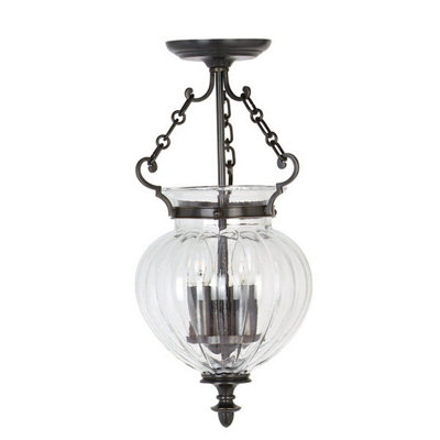 Elegant 3 Bulb Ceiling Pendant Light in Old Bronze Finish for Modern Interiors