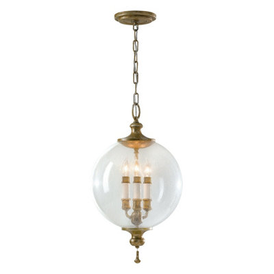 Elegant 3 Bulb Ceiling Pendant Light in Oxidized Silver Leaf Finish for Modern Interiors