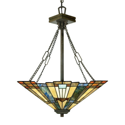 Elegant 3 Bulb Ceiling Pendant Light in Valiant Bronze