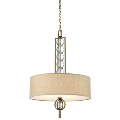 Elegant 3 Bulb LED Ceiling Pendant Light in Cambridge Bronze