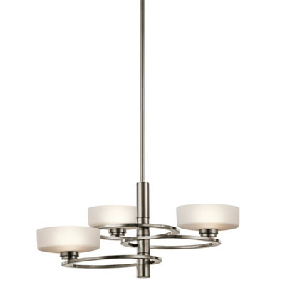 Elegant 3 Bulb Pewter Chandelier with LED G9 Bulbs for Modern Interiors