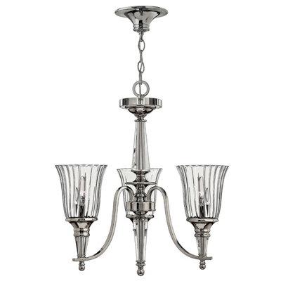 Elegant 3 Bulb Sterling LED Chandelier Pendant Light