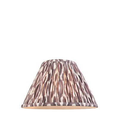 Elegant 30cm Handcrafted Tapered Cylinder Lamp Shade in Pearl Grey Fabric