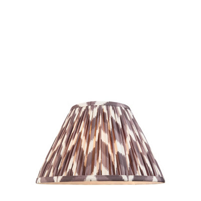 Elegant 30cm Pearl Grey Tapered Lamp Shade - Handcrafted Pleated Design for Stylish Interiors