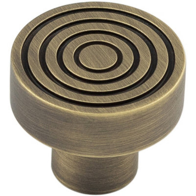 Elegant 30mm Antique Brass Cupboard Knob for Stylish Interiors Kitchen Cabinet Knob