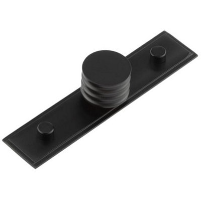 Elegant 30mm Stepped Matt Black Cupboard Knob for Stylish Interiors - Kitchen Cabinet Knob