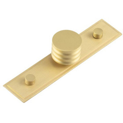 Elegant 30mm Stepped Satin Brass Cupboard Knob for Home Decor - Kitchen Cabinet Knob