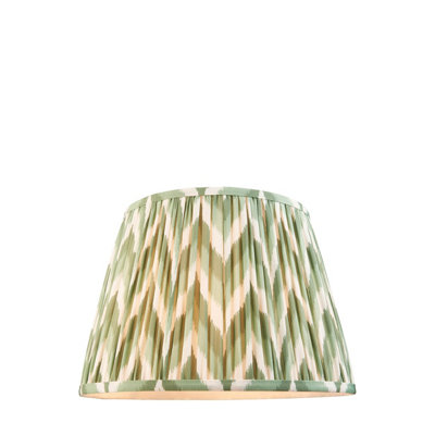 Elegant 35cm Handcrafted Cotswold Green Tapered Cylinder Lamp Shade