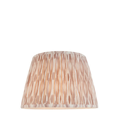 Elegant 35cm Handcrafted Tapered Cylinder Lamp Shade with Neutral Ikat Fabric
