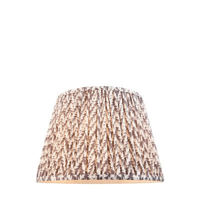 Elegant 35cm Tapered Cylinder Lamp Shade in Luxurious Pearl Grey Fabric
