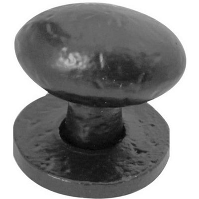 Elegant 38mm Black Oval Cupboard Knob for Stylish Interiors - Kitchen Cabinet Knob