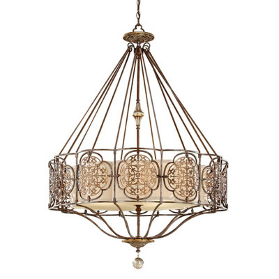 Elegant 4 Bulb Chandelier in British Bronze for Stunning Interiors