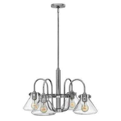 Elegant 4 Bulb Chrome LED Chandelier Pendant Light for Modern Interiors